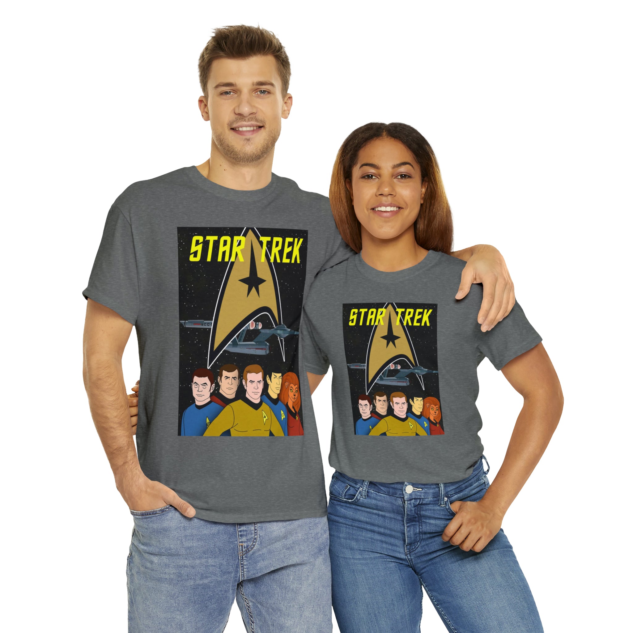 Star Trek Cartoon- Unisex Heavy Cotton T-Shirt - Creations by Chris and Carlos